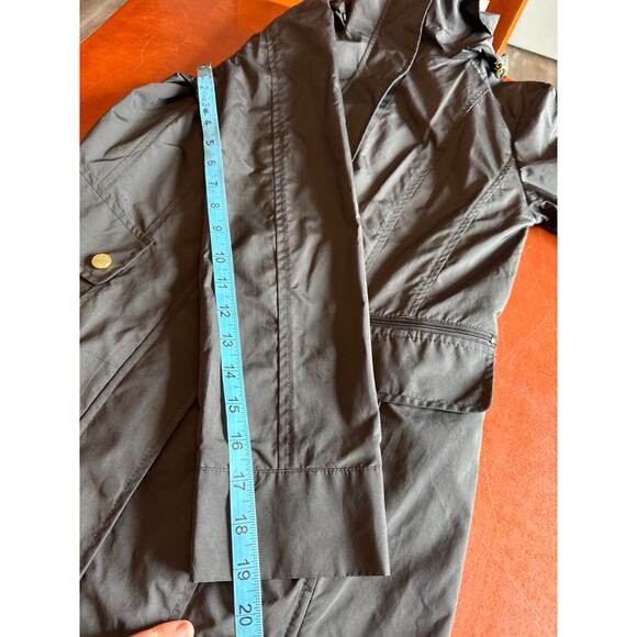 Cole Haan Packable Hooded Rain Coat Jacket Black XS Travel Bag - Picture 8 of 8